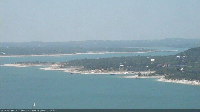 Lake Travis webcam, June 1, 2018 12:40 PM CT