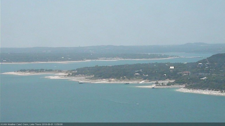 Lake Travis webcam, June 1, 2018 1:00 PM CT