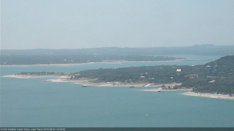 Lake Travis webcam, June 1, 2018 1:30 PM CT