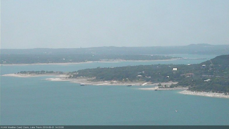 Lake Travis webcam, June 1, 2018 1:35 PM CT
