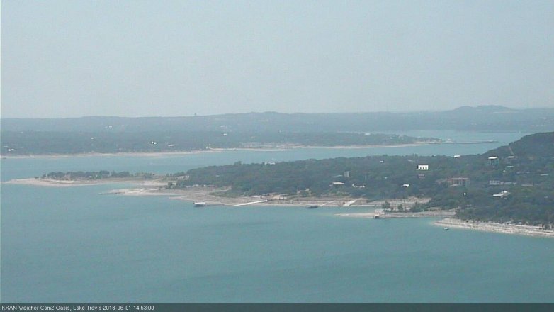 Lake Travis webcam, June 1, 2018 1:55 PM CT