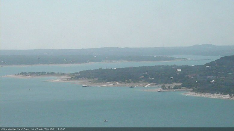 Lake Travis webcam, June 1, 2018 2:35 PM CT