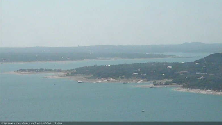 Lake Travis webcam, June 1, 2018 2:40 PM CT