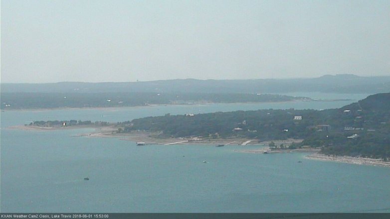 Lake Travis webcam, June 1, 2018 2:55 PM CT