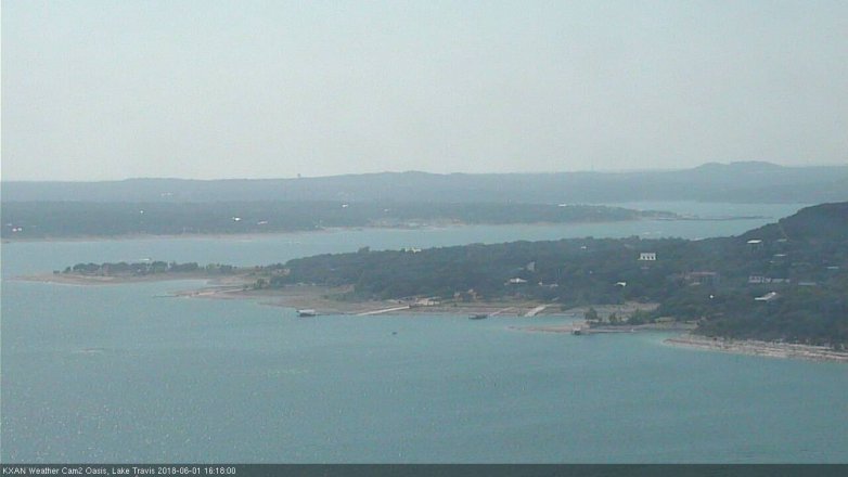 Lake Travis webcam, June 1, 2018 3:20 PM CT