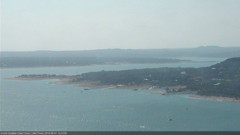 Lake Travis webcam, June 1, 2018 3:35 PM CT