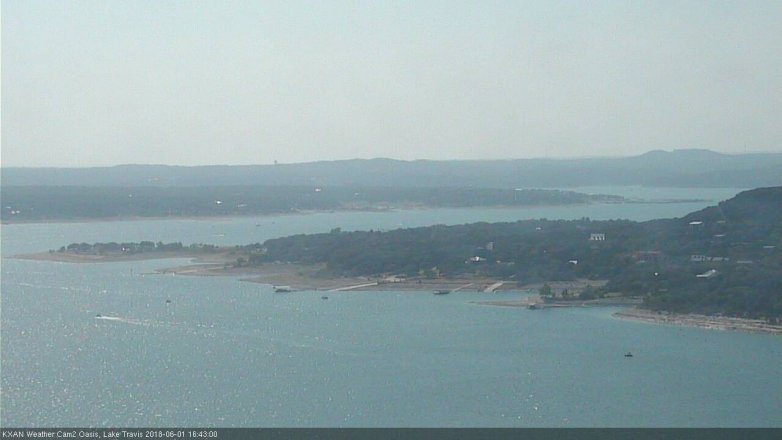 Lake Travis webcam, June 1, 2018 3:45 PM CT