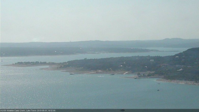Lake Travis webcam, June 1, 2018 3:55 PM CT
