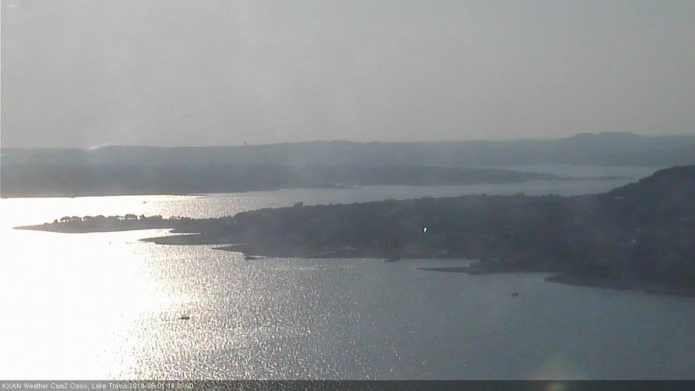 Lake Travis webcam, June 1, 2018 5:40 PM CT