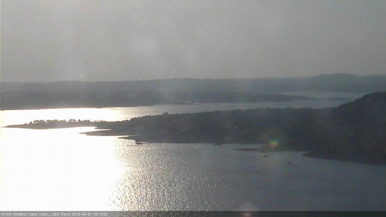 Lake Travis webcam, June 1, 2018 6:15 PM CT