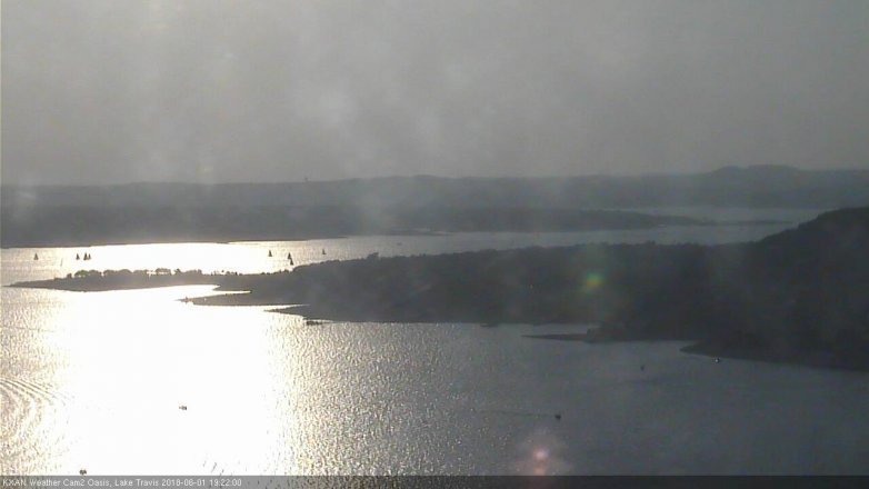 Lake Travis webcam, June 1, 2018 6:25 PM CT