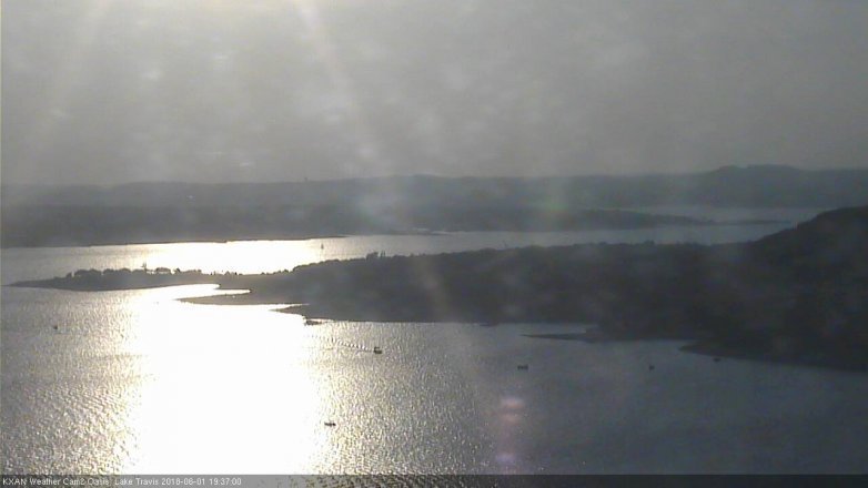 Lake Travis webcam, June 1, 2018 6:40 PM CT