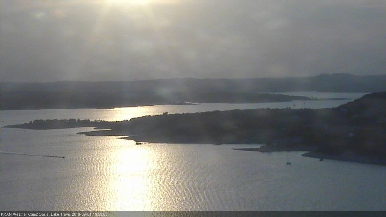 Lake Travis webcam, June 1, 2018 6:55 PM CT