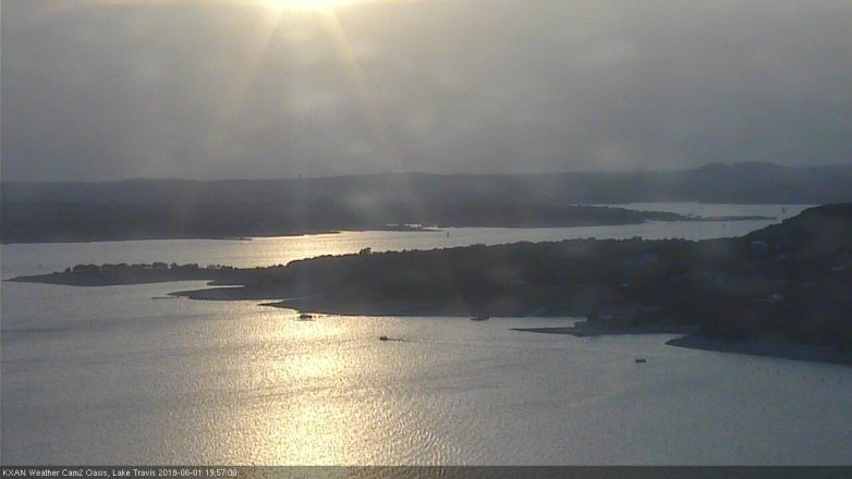 Lake Travis webcam, June 1, 2018 7:00 PM CT
