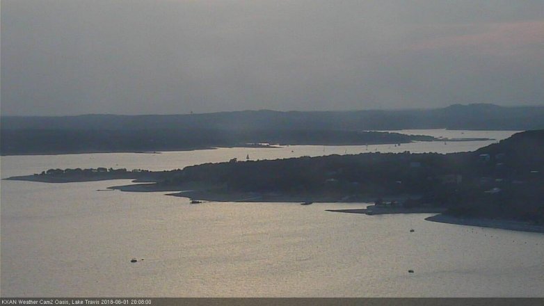 Lake Travis webcam, June 1, 2018 7:10 PM CT