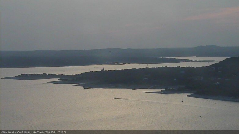 Lake Travis webcam, June 1, 2018 7:15 PM CT