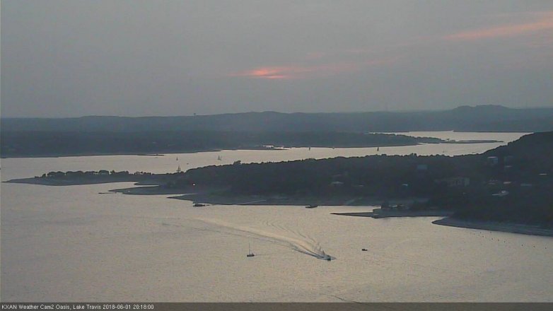 Lake Travis webcam, June 1, 2018 7:20 PM CT