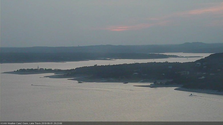 Lake Travis webcam, June 1, 2018 7:25 PM CT