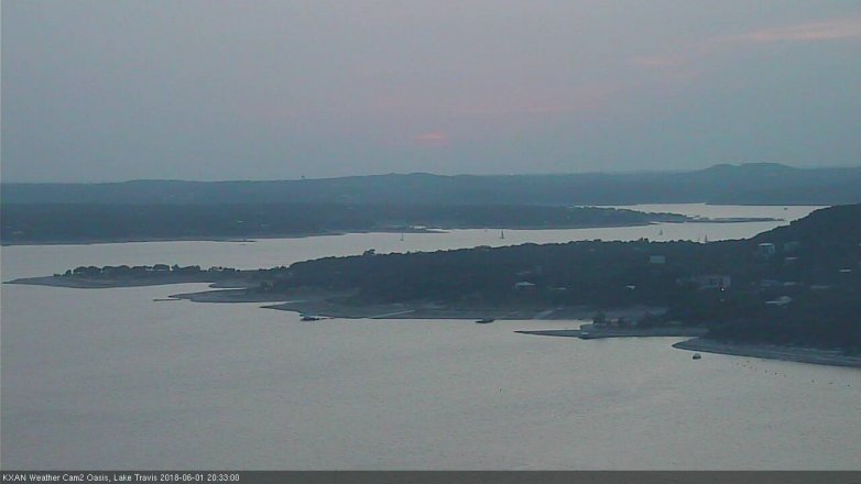 Lake Travis webcam, June 1, 2018 7:35 PM CT
