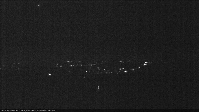 Lake Travis webcam, June 1, 2018 8:45 PM CT