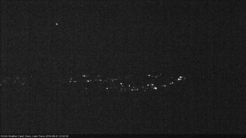 Lake Travis webcam, June 1, 2018 9:05 PM CT