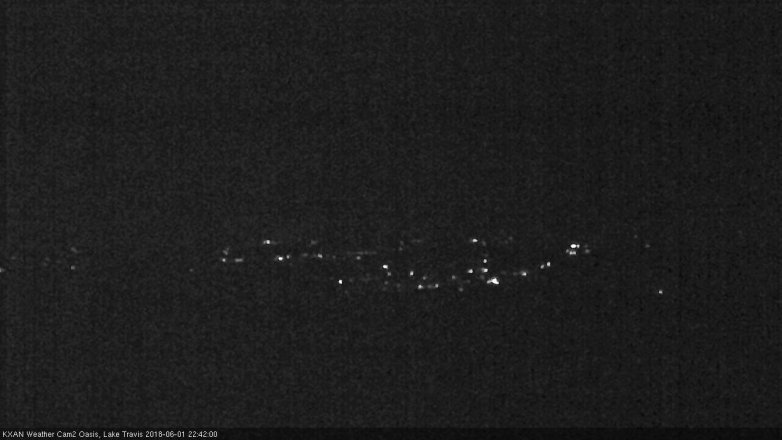 Lake Travis webcam, June 1, 2018 9:45 PM CT