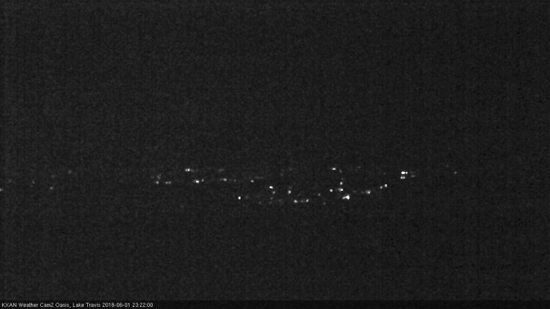 Lake Travis webcam, June 1, 2018 10:25 PM CT