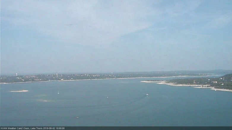 Lake Travis webcam, June 2, 2018 9:10 AM CT
