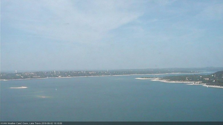 Lake Travis webcam, June 2, 2018 9:20 AM CT