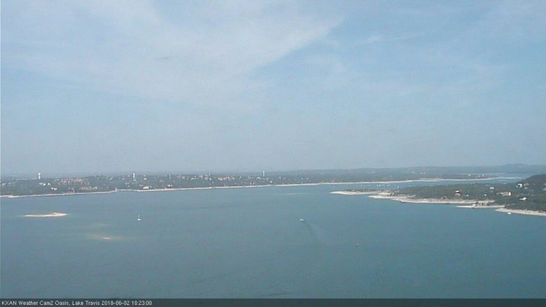 Lake Travis webcam, June 2, 2018 9:25 AM CT