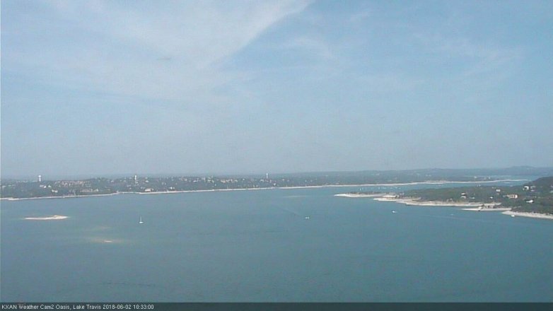 Lake Travis webcam, June 2, 2018 9:35 AM CT