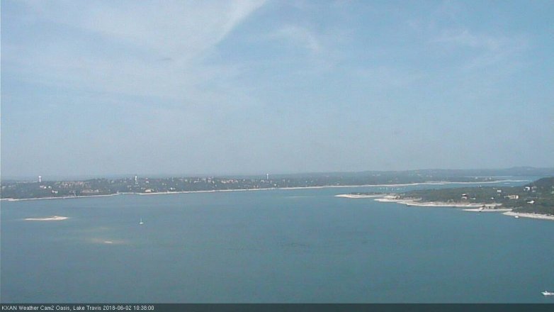 Lake Travis webcam, June 2, 2018 9:40 AM CT