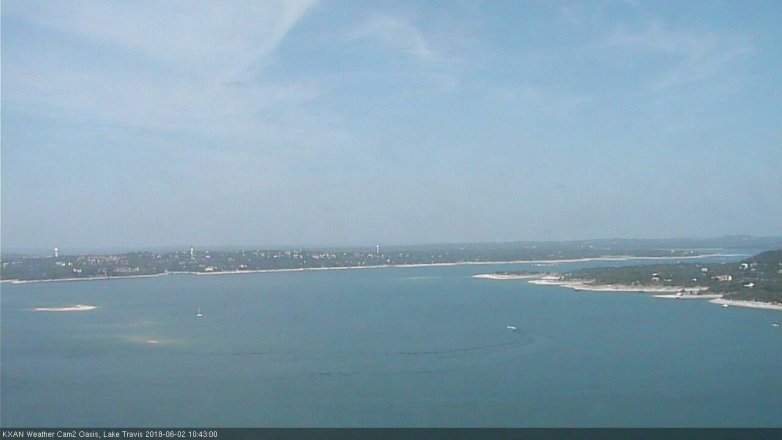 Lake Travis webcam, June 2, 2018 9:45 AM CT