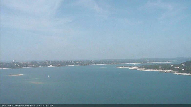 Lake Travis webcam, June 2, 2018 9:50 AM CT