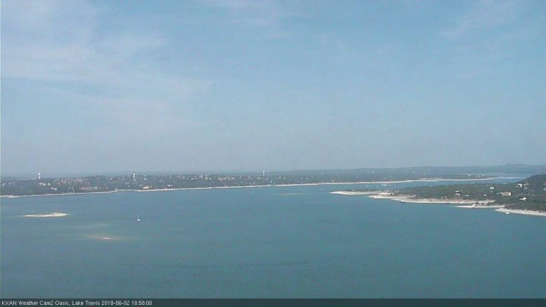 Lake Travis webcam, June 2, 2018 10:00 AM CT