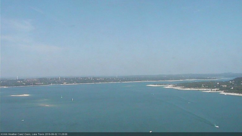 Lake Travis webcam, June 2, 2018 10:30 AM CT