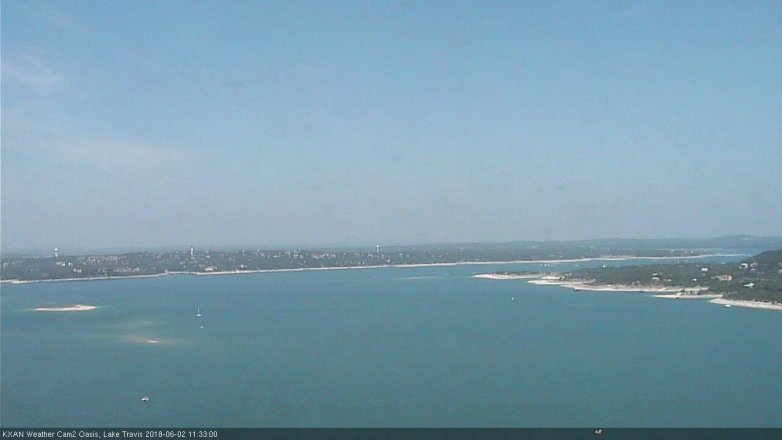 Lake Travis webcam, June 2, 2018 10:35 AM CT