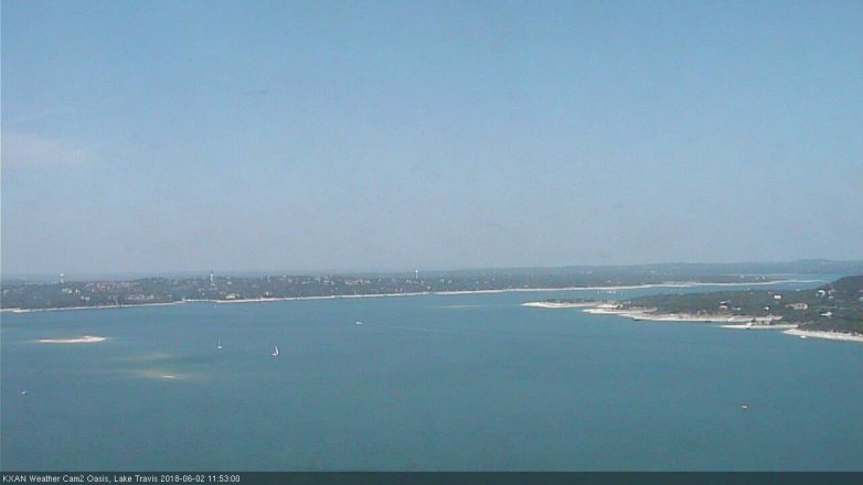 Lake Travis webcam, June 2, 2018 10:55 AM CT