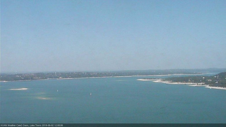 Lake Travis webcam, June 2, 2018 11:10 AM CT