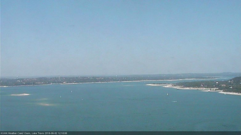Lake Travis webcam, June 2, 2018 11:20 AM CT