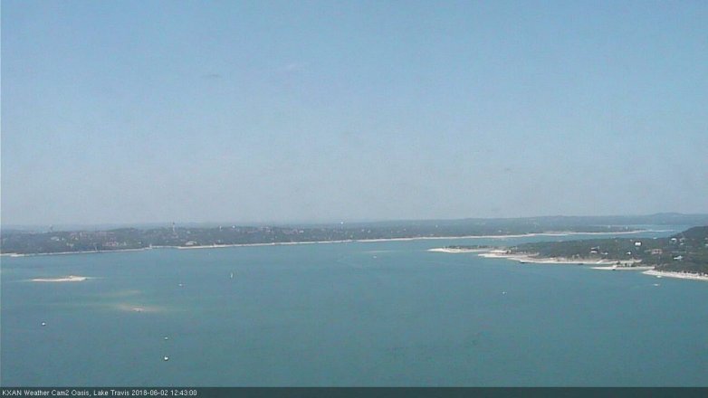 Lake Travis webcam, June 2, 2018 11:45 AM CT