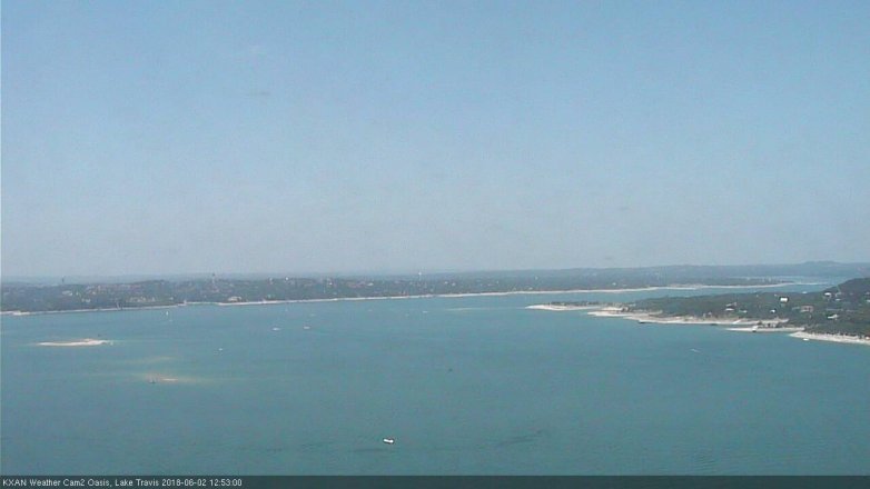 Lake Travis webcam, June 2, 2018 11:55 AM CT