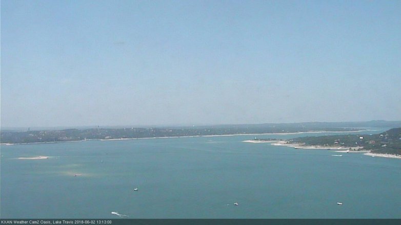 Lake Travis webcam, June 2, 2018 12:15 PM CT