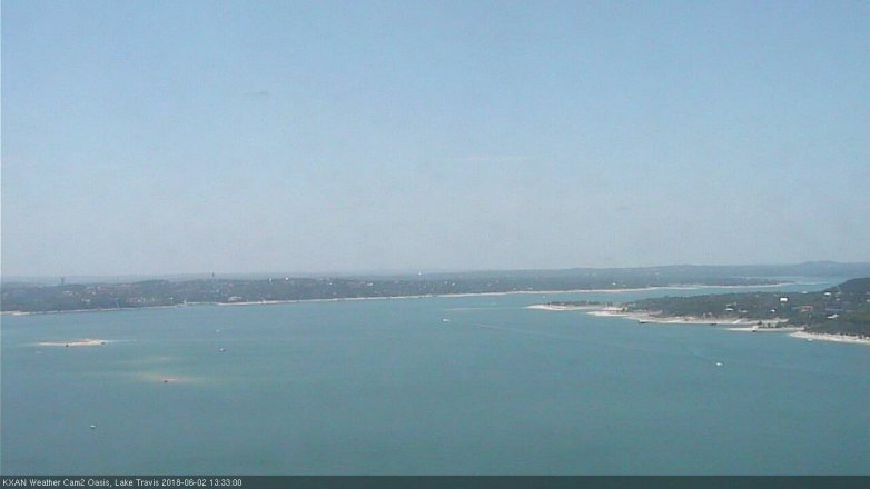 Lake Travis webcam, June 2, 2018 12:35 PM CT