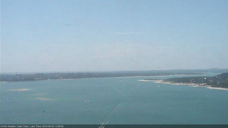 Lake Travis webcam, June 2, 2018 1:00 PM CT