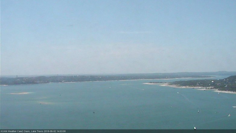 Lake Travis webcam, June 2, 2018 1:05 PM CT