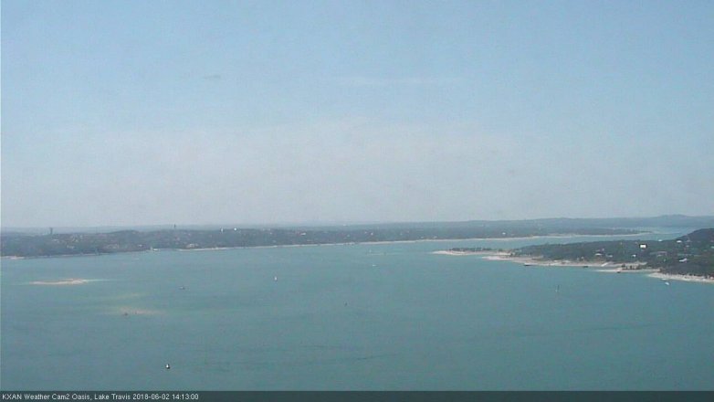 Lake Travis webcam, June 2, 2018 1:15 PM CT