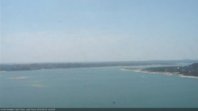 Lake Travis webcam, June 2, 2018 1:30 PM CT