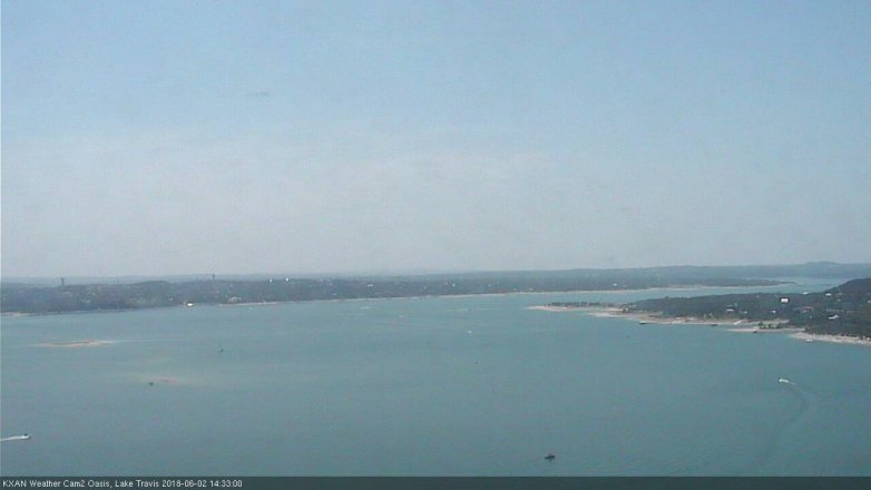 Lake Travis webcam, June 2, 2018 1:35 PM CT