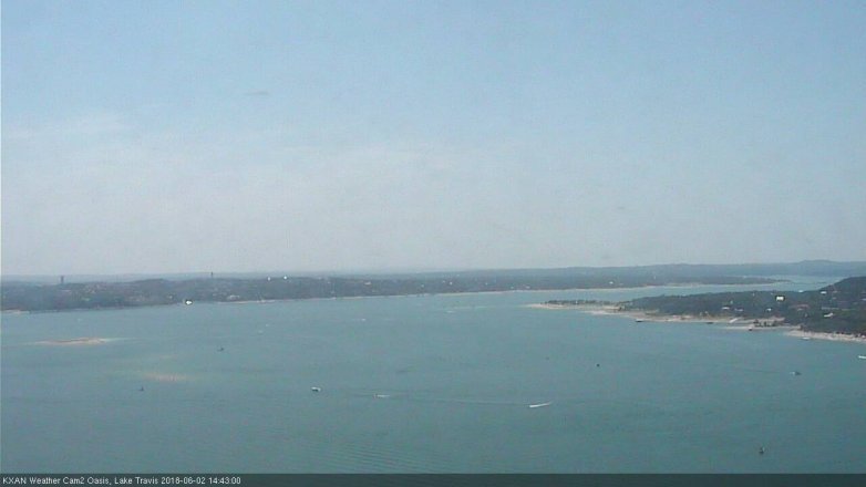 Lake Travis webcam, June 2, 2018 1:45 PM CT